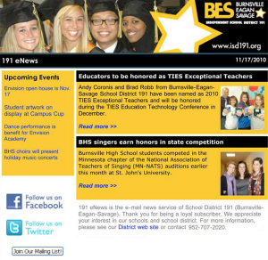 ISD 191 eNews Webmail