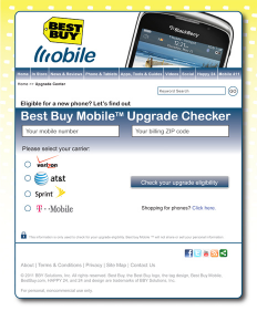 Best Buy Upgrade Checker Landing Page - Yellow