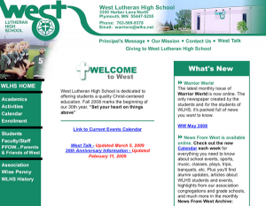 WLHS Website Landing Page