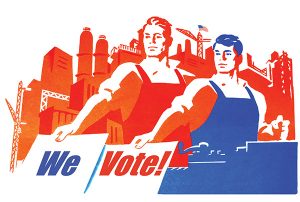 We Vote Workers Postcard