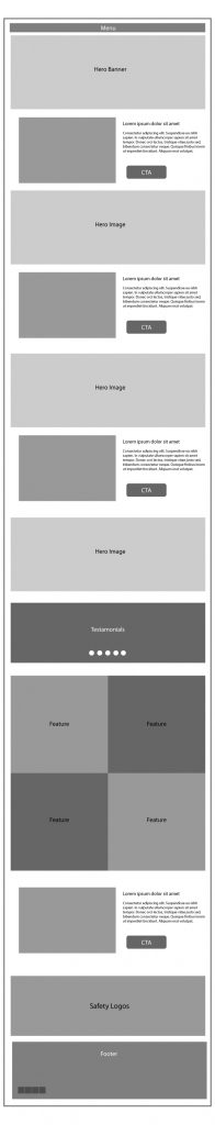 Suttle 2020 website wireframe
