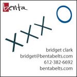Benta business card front - XXXO logo