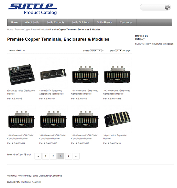 Suttle 2015 website product page screenshot